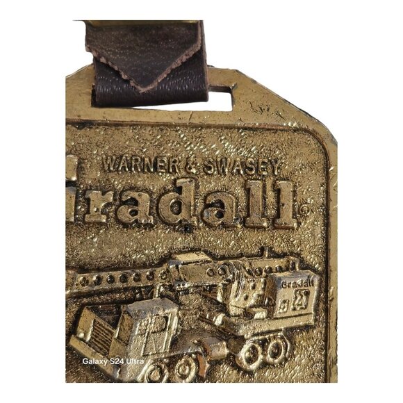 Vintage Bronze Watch Fob Warner & Swasey Gradall  Cleveland Ohio Heavy Machinery - Picture 5 of 11